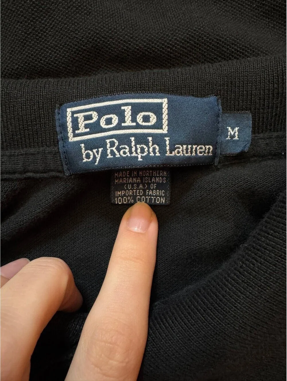 Lot of 2 Polo Ralph Lauren Polo Shirts Mens M Black Striped Short Sleeve